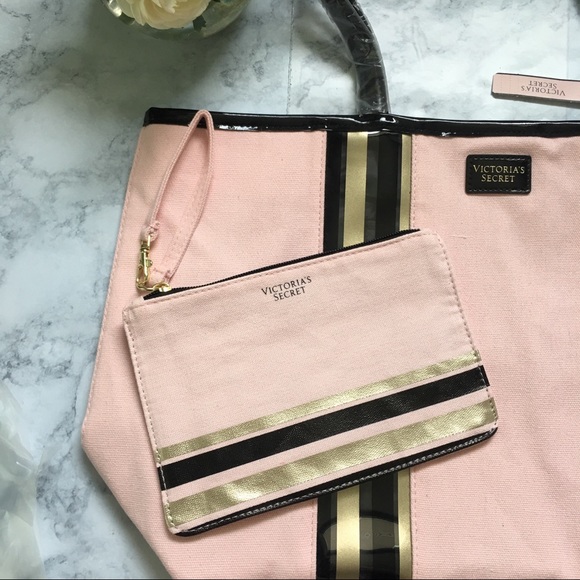 NWT VICTORIA’S SECRET PINK TOTE WITH MAKE UP BAG - Picture 4 of 5